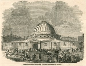 Az épület a Leicester Square-en, Mr. Wylds földmodell számára alkotó: English School