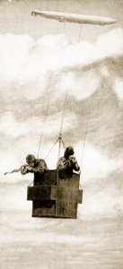 A Zeppelin bombavető golyóálló ketrece, 1914-19 alkotó: English School