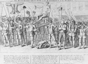 A hentesek diadala, avagy Víziember a szeméttelepen, 1750 alkotó: English School