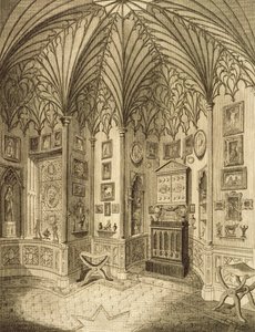 A kabinet, T. Morris metszete, Horace Walton Eperdomb leírásából, 1784 alkotó: English School