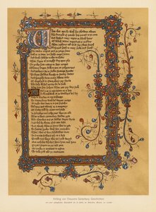 Geoffrey Chaucer Canterbury meséi (színes litográfia) alkotó: English School