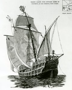 A Caravel "Santa Maria" (metszet) alkotó: English School