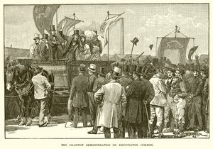 A Chartist Demonstration a Kennington Commonon alkotó: English School