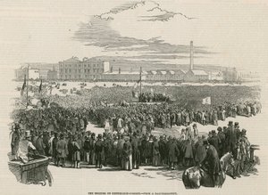 A Chartisták találkozója a Kennington Commonon 1848-ban alkotó: English School