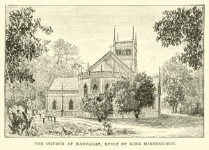 A Mandalay-i templom, amelyet Mindon-Min király épített alkotó: English School