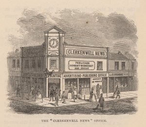 A Clerkenwell News iroda, Clerkenwell, London alkotó: English School