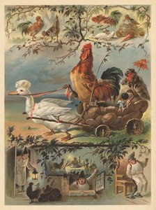 A kakas és a raklap (chromolitho) alkotó: English School