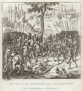 Harminc angol harca harminc francia ellen, Ploermel közelében, Bretagne-ban alkotó: English School