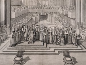 II. Jakab király (1633-1701) és második felesége, Modenai Mária (1658-1718) megkoronázása 1685 alkotó: English School