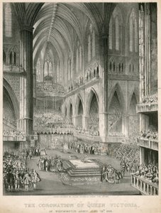 Viktória királynő megkoronázása a Westminster Abbeyben, 1838. június 28-án alkotó: English School