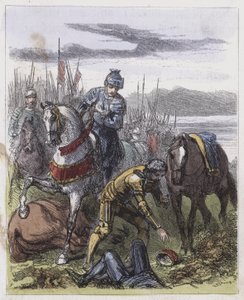 III. Richárd koronája, a Bosworth Fielden található (színes metszet) alkotó: English School