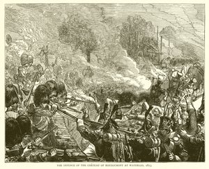 A hougoumonti kastély védelme Waterloo-ban, 1815 alkotó: English School
