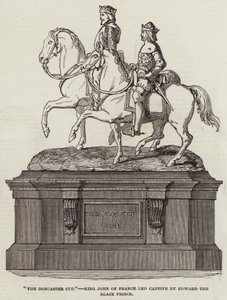 "A Doncaster Kupa", János francia király fogságba vezette Edward Fekete Herceg (metszet) alkotó: English School