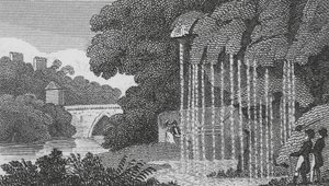 A csepegő kút, Knaresborough (metszet) alkotó: English School