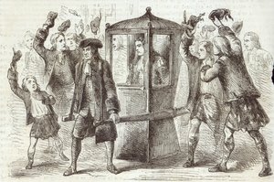 Hamilton hercege a skót parlament épületébe megy alkotó: English School