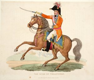 The Duke of Wellington, pub. Richard Evans, engr Romney, illusztráció a Waterloo-i csata történetéről, William Mudford, 1816 alkotó: English School