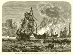A hollandok a Medway-ben: De Ruyterek megtámadják Upnor várát alkotó: English School