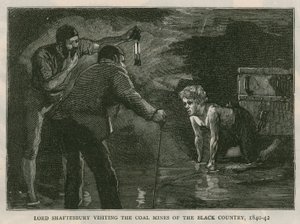 Shaftesbury grófja; fekete ország szénbányáinak látogatása, 1840-41; A Grafikából, 1885. október 10 alkotó: English School