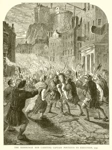 Az edinburghi csőcselék, amely Porteous kapitányt vitte kivégzésre, 1737 alkotó: English School