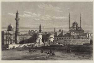 Az egyiptomi válság, a Citadella bejárata, Kairó (metszet) alkotó: English School