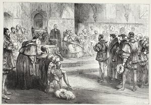 A szász választófejedelem felolvasva a tiltakozást a tornyok diétáján, illusztráció: James Aitken Wylie (1808-1890) A protestantizmus története című könyvéből, pub. 1878 alkotó: English School