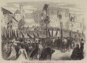 A francia császár és császárné Chambery-ban (metszet) alkotó: English School