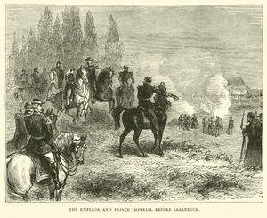 A császár és császári herceg Saarbruck előtt, 1870. augusztus alkotó: English School