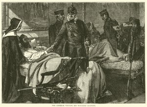 A császár meglátogatja sebesült katonáit, 1871. máj alkotó: English School