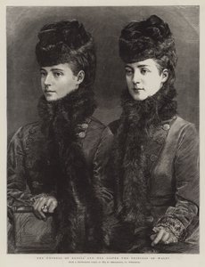 Oroszország császárnéja és nővére, a walesi hercegnő (metszet) alkotó: English School