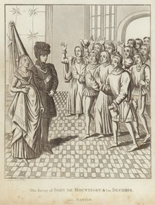 Iohn de Mountfort és hercegnőjének belépése Nantes-ba alkotó: English School