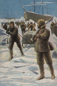 Az Erebus és a terror a jégben (színes litó) alkotó: English School