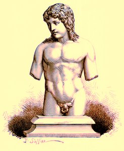 A Vatikán Erósza, szobor a Vatikánban, illusztráció: Victor Duruy Róma történelméből, 1884-ben (digitálisan javított kép) alkotó: English School