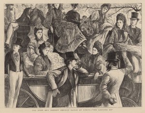 Az Eton és Harrow krikettmérkőzés a Lordsban, a nézők alkotó: English School
