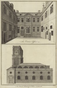A londoni jövedéki hivatal és a Southwark állambeli St Olave plébániatemplom