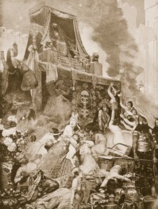 Ninive bukása, illusztráció Hutchinson nemzetek története, 1910-1515 alkotó: English School