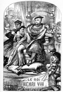 Nyolcadik Henrik király életének híres története – Illusztráció a „William Shakespeare által befejezett műveiben”” 1866 – A kiadás illusztrációi és általános formája Cassell illusztrált Shakespeare-jéből származik, amely Londonban jelent meg. alkotó: English School
