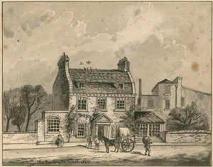 The Farthing Pie House, London, eredeti rajz 1820-ban (wc papíron) alkotó: English School