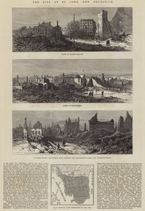 The Fire at St John, New Brunswick (metszet) alkotó: English School