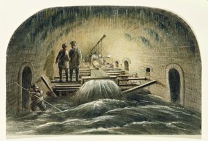 A flottacsatorna, 1840 körül (wc papíron) alkotó: English School