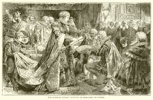 A flamand nemesek kérvénye Pármai Margithoz alkotó: English School