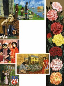 A virágzó virágok: Fényes szegfű alkotó: English School