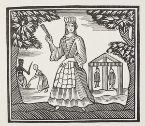 The Fortunes and Fortunes of Moll Flanders, aki Newgate-ben született, illusztráció a Chap-books of the Eighteenth Century-ből, John Ashton, pub. 1882