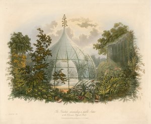 Márványszobrot körülvevő szökőkút a Colosseumban, a Regents Parkban alkotó: English School