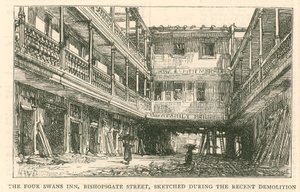 The Four Swans Inn, Bishopsgate Street alkotó: English School