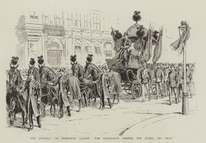 Carnot elnök temetése, a Hotel de Ville (litho) melletti körmenet alkotó: English School