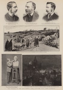 A néhai Alfred Lord Tennyson temetése, DCL, költődíjas (metszet) alkotó: English School