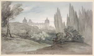 The Gardens of the Chateau of Valencay, 1770 körül (toll, tinta és WC papíron) alkotó: English School