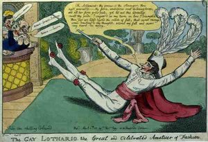 "A meleg Lothario, a divat nagy és híres amatőrje", pub. írta: Thomas Tegg alkotó: English School