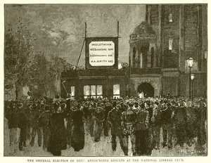 Az 1892-es általános választás: Eredményhirdetés a Nemzeti Liberális Klubban alkotó: English School