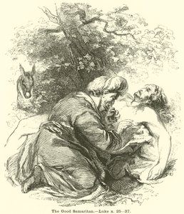 Az irgalmas szamaritánus, Lukács, x, 25, 37 alkotó: English School